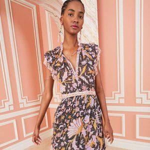 Ulla Johnson Celestia Floral Print Midi Dress Size 6